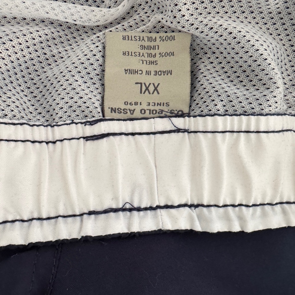 NWT | MENS | Ralph Lauren Polo | Navy Blue Swim Shorts with White Stripes | XXL - Picture 7 of 7